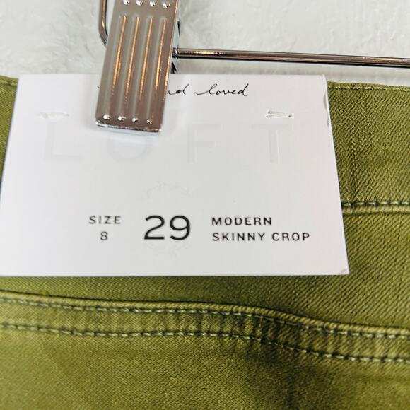 NEW! LOFT Modern Skinny Crop Trouser Pant Jeans Olive - 29 - Picture 5 of 5